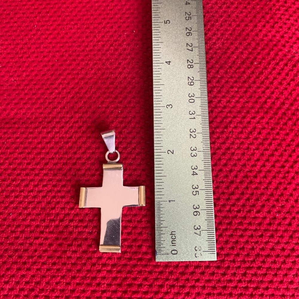 Solid Silver Cross Pendant - image 5